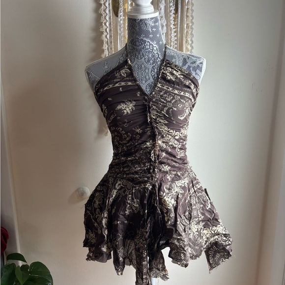 Urban Outfitters Brown and Cream Textured Top - Picture 2 of 9